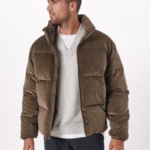 NWT Abercrombie Men's Relaxed Corduroy Heavyweight Puffer